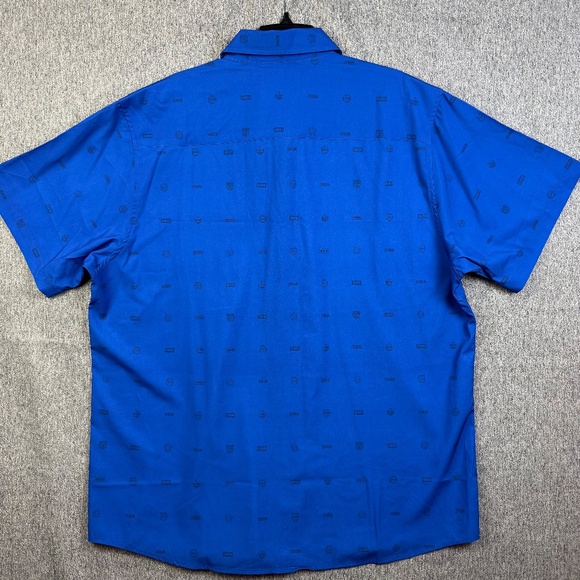 Dixxon Flannel Co. The Executive Blue Short Sleeve Collared Shirt Mens Size 2XL - Picture 2 of 7